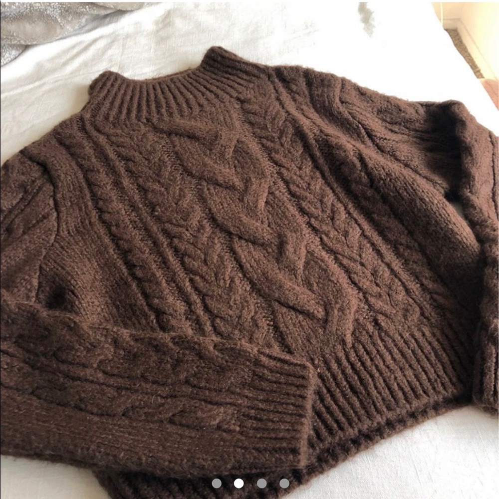 Topshop brown knit sweater